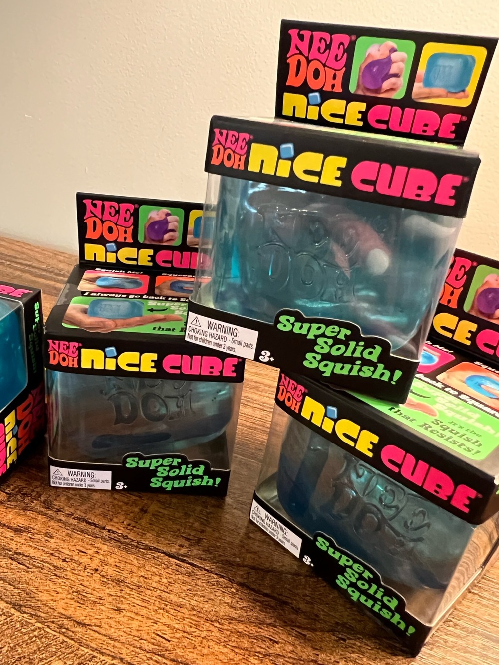 Viral, rare! NeeDoh Nice Cube Super Solid Squishy - Blue 💙 *New, unopened*